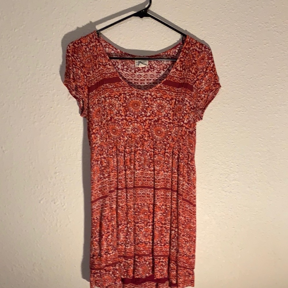 LA Hearts Pink Floral Babydoll Dress - Size Small